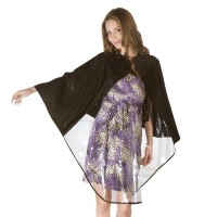 Чорний пеньюар для стрижки волосся з вікном Hairmaster Icape