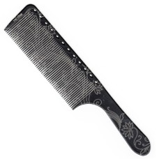 Гребінець з ручкою для стрижки під машинку Y3 carbon laser ET 21,5 см. С066