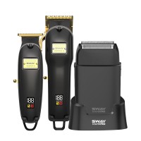 Перукарський набір для стрижки 3 в 1 Sway Dipper S BGE, Vester S BGE, Shaver Pro Black